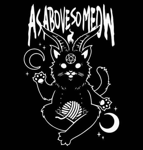 Obrázek produktu Dámské tričko Okultní Kočka Meowfomet As Above So Meow