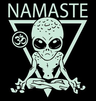 Obrázek 2 produktu Dámské tričko Meditující Mimozemšťan Namaste