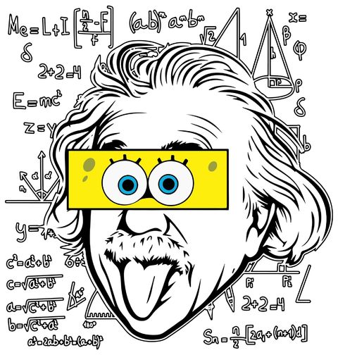 Obrázek produktu Dámské tričko Albert Einstein SpongeBobova rovnice
