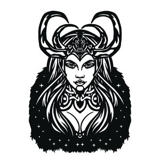 Obrázek 2 produktu Dámské tričko Vikingská Bohyně Osudu Loki