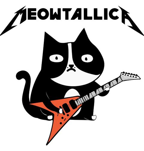 Obrázek produktu Pánské tričko Metalová Kočka Meowtallica