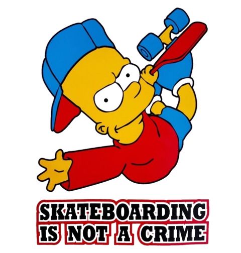 Obrázek produktu Pánské tričko Skateboarding is not a crime! Bart Simpson