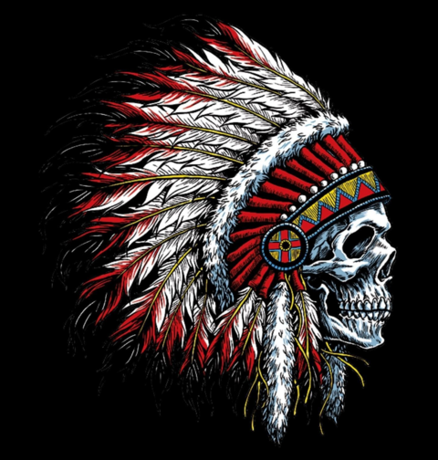 Obrázek produktu Pánské tričko Indiánská lebka