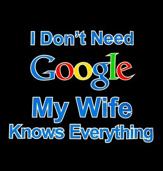 Obrázek 2 produktu Pánské tričko "Nepotřebuji Google, moje žena ví všechno"