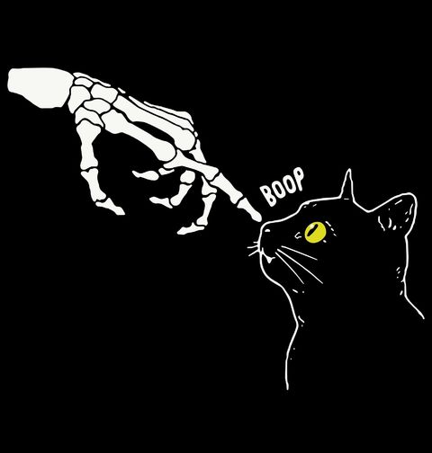 Obrázek produktu Dámské tričko Kočka a Kostlivec Spooky Boop