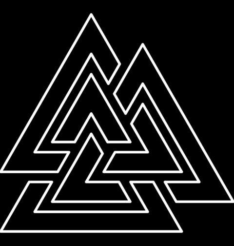 Obrázek produktu Pánské tričko Valknut Symbol posmrtného života