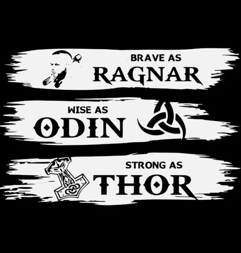 Obrázek produktu Dámské tričko Síla Vikingů Ragnar, Odin, Thor