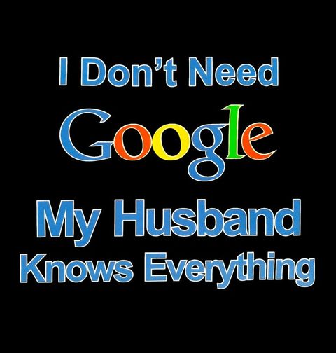 Obrázek produktu Dámské tričko "Nepotřebuji Google, můj manžel ví všechno"