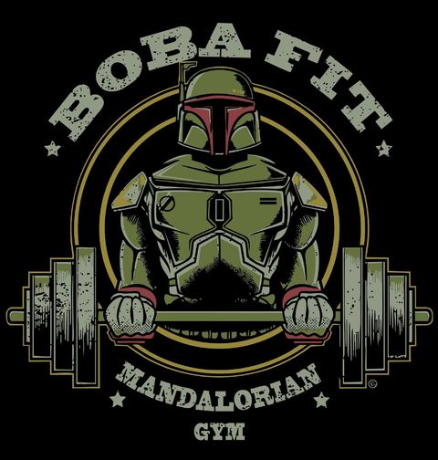 Obrázek produktu Dámské tričko Boba Fit Mandalorian Gym