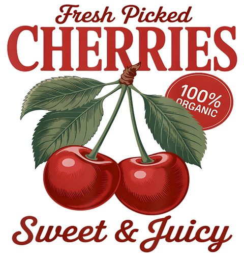 Obrázek produktu Dámské tričko Šťavnaté Třešně Fresh Picked Cherries