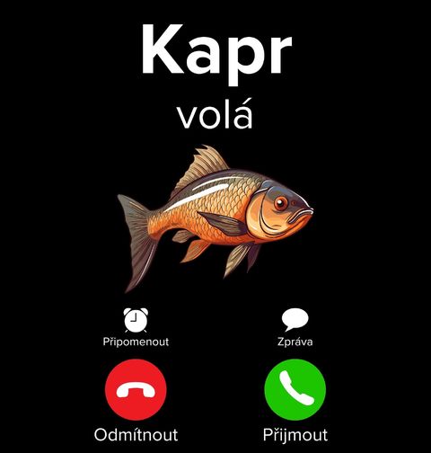 Obrázek produktu Pánské tričko Kapr volá Phone Call