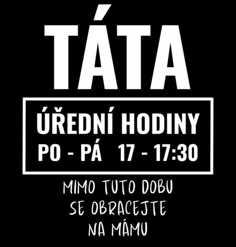 Obrázek produktu Pánské tričko Táta Úřední hodiny