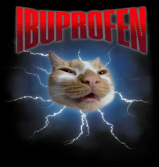 Obrázek 2 produktu Pánské tričko Kočka na Ibuprofenu