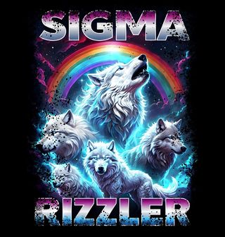 Obrázek 2 produktu Dětské tričko Vlčí Sigma Rizzler