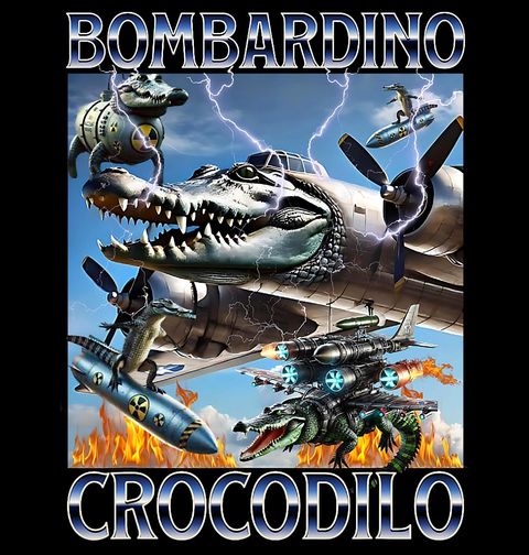 Obrázek produktu Dětské tričko Krokodýlí Bombardér Bombardino Crocodilo