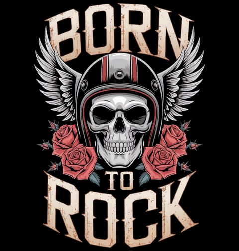 Obrázek produktu Dámské tričko Zrozen pro Rock and Roll