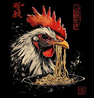 Obrázek 2 produktu Pánské tričko Japonský Kohout a Ramen