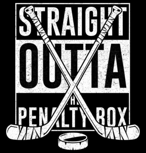Obrázek produktu Pánské tričko Rovnou z trestné lavice Hokej Straight Outta Penalty Box