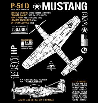 Obrázek 2 produktu Dámské tričko P-51 Mustang Legenda nebes