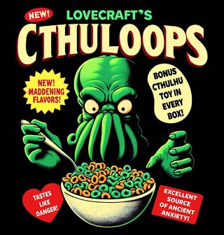 Obrázek 2 produktu Dámské tričko Cthuloops Cereálie Cthulhu