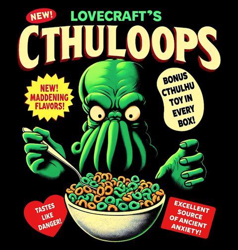 Obrázek produktu Dámské tričko Cthuloops Cereálie Cthulhu
