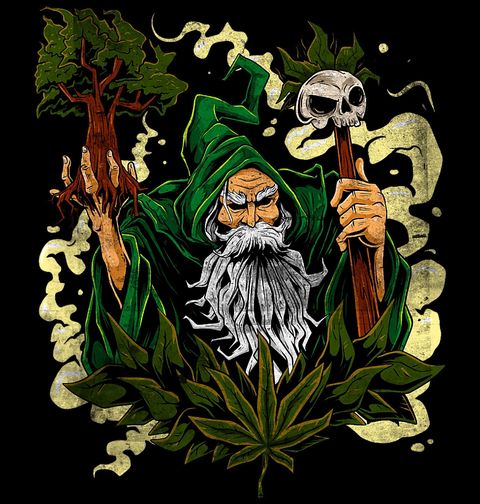 Obrázek produktu Pánské tričko Čaroděj Trávy Weed Wizard