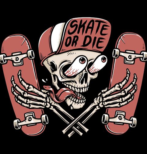 Obrázek produktu Dámské tričko Skate nebo Smrt Skate or Die