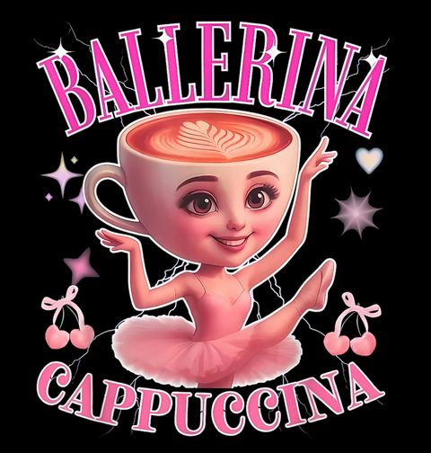 Obrázek produktu Dámské tričko Baletka s kávou Ballerina Cappuccina