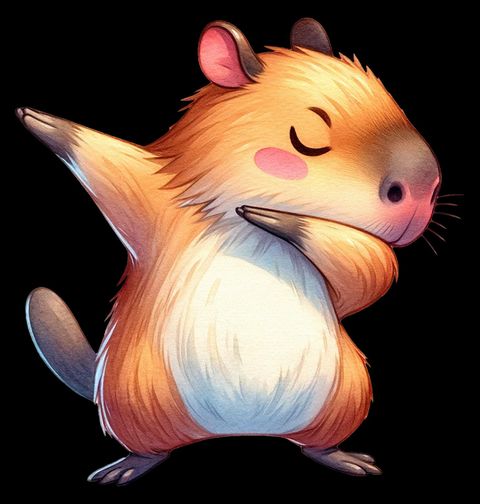 Obrázek produktu Pánské tričko Dabující Kapybara Dabbing Capybara