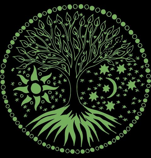 Obrázek produktu Pánské tričko Kořeny života Slunce a Měsíc Tree of Life Mandala