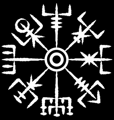 Obrázek produktu Pánské tričko Vegvísir Ochranný Kompas Vikingů