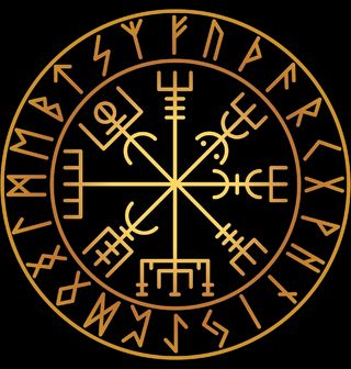 Obrázek 2 produktu Dámské tričko Zlatý Kompas Vegvísir