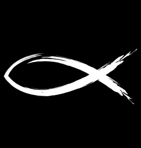 Obrázek produktu Dámské tričko Křesťanský symbol Ichthys Christian Fish