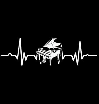 Obrázek 2 produktu Dětské tričko Kardiogram a Piano
