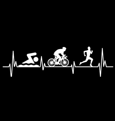 Obrázek produktu Dámské tričko Kardiogram a Triatlon