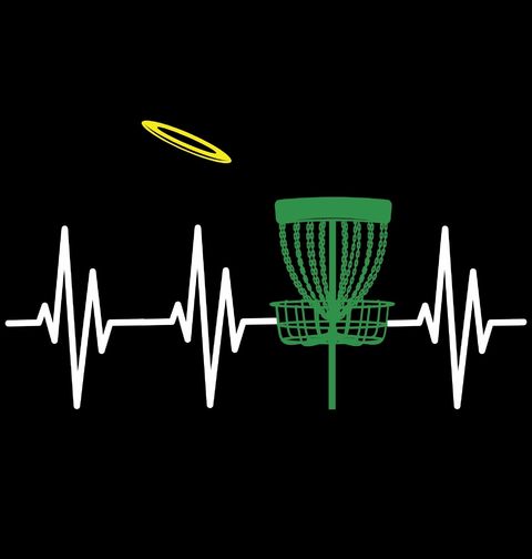 Obrázek produktu Pánské tričko Kardiogram a Discgolf