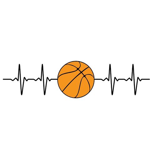 Obrázek produktu Pánské tričko Kardiogram a Basketbalový Míč