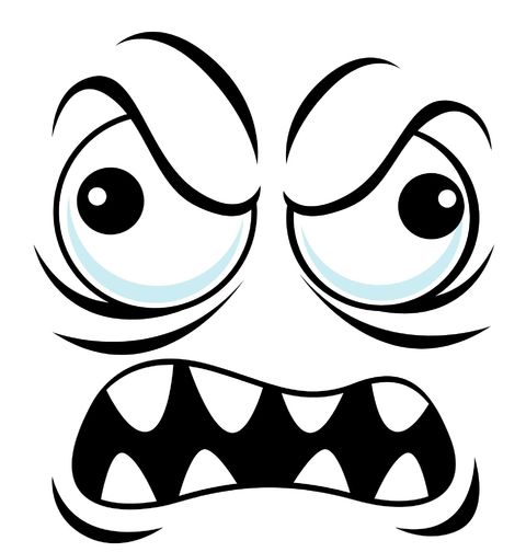 Obrázek produktu Dámské tričko Rozzuřený Smajlík Mad Cartoon Emoji