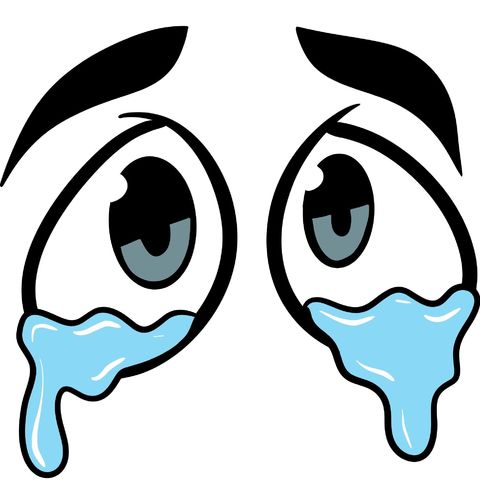 Obrázek produktu Dámské tričko Plačící Smajlík Cartoon Eyes With Tears