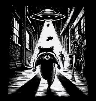Obrázek 2 produktu Dámské tričko Mýval na útěku UFO