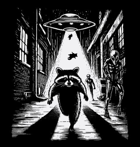 Obrázek produktu Dámské tričko Mýval na útěku UFO