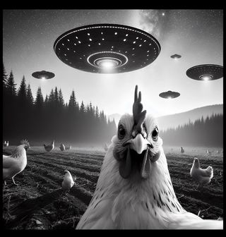Obrázek 2 produktu Dámské tričko Únos Slepice UFO