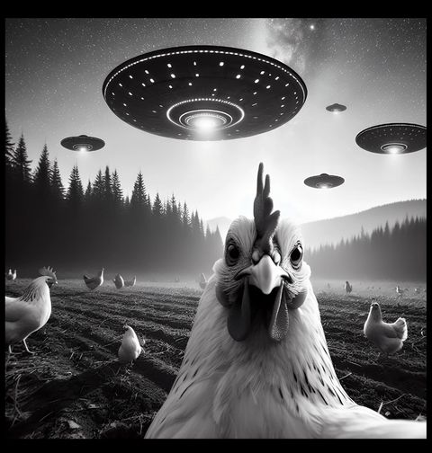 Obrázek produktu Pánské tričko Únos Slepice UFO