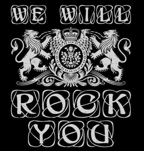 Obrázek produktu Pánské tričko Královský Erb Rocku We Will Rock You