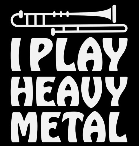 Obrázek produktu Pánské tričko Metalový Trombon I Play Heavy Metal