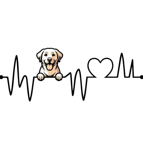 Obrázek produktu Pánské tričko Kardiogram a Labradorský retrívr Labrador Retriever