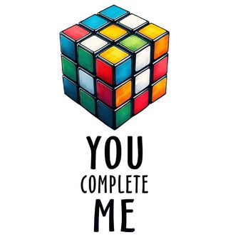 Obrázek 2 produktu Pánské tričko Rubikova kostka You Complete Me
