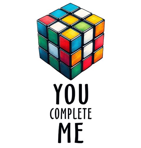 Obrázek produktu Pánské tričko Rubikova kostka You Complete Me