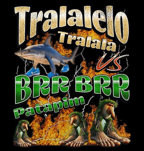 Obrázek produktu Dámské tričko Souboj Tralalelo vs. Brr Brr Patapim
