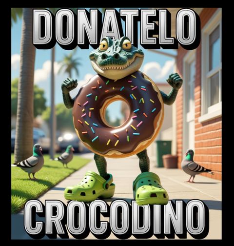 Obrázek produktu Dětské tričko Krokodýl v Donutu Donatelo Crocodino